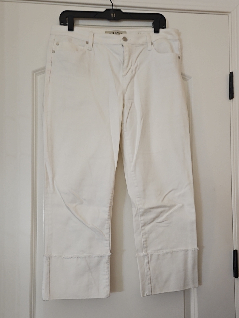 Liverpool White Capri Jeans